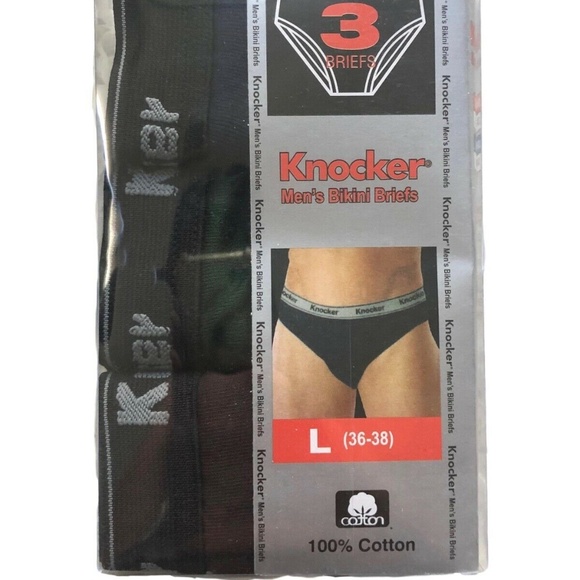Knocker Men's Bikini Briefs Pack of 3 SZ Large - Picture 3 of 4